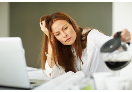 High Achieving woman. Woman boss -tired